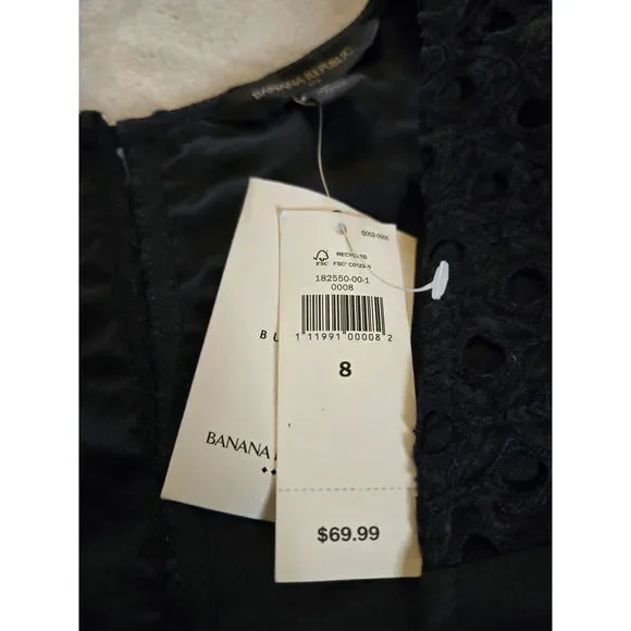 Banana Republic Women's Black Romper Sleeveless Size 8 NWT - Picture 9 of 13